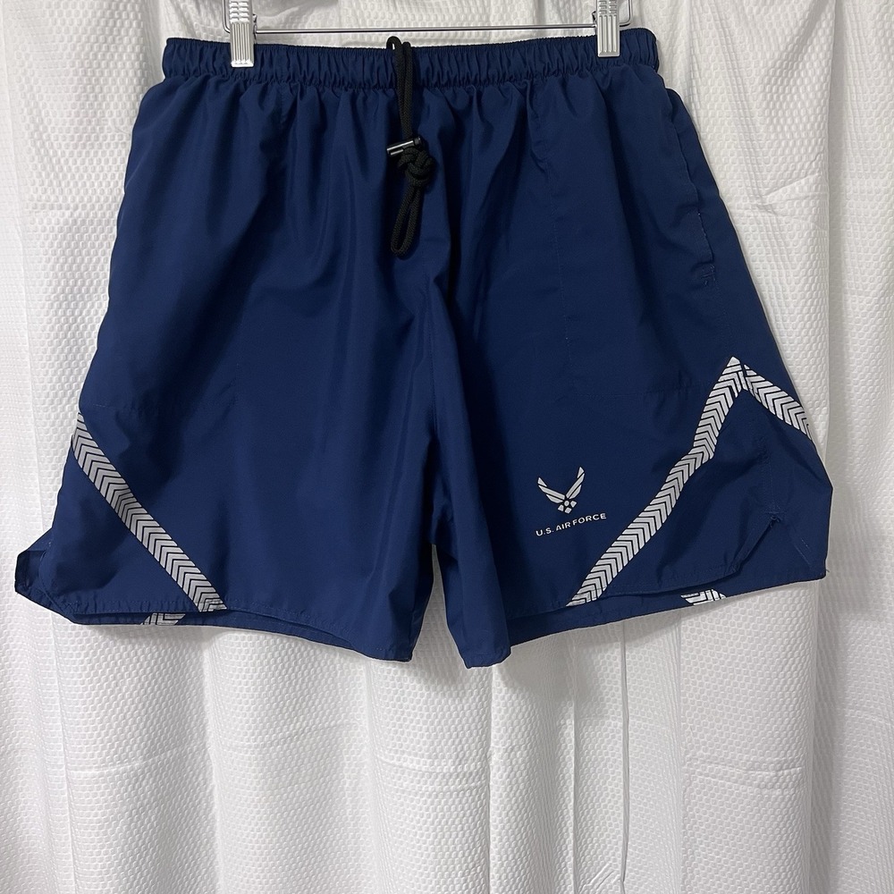 Air Force USAF IPTU Blue Shorts Reflective PT Trunk Size XL Official 6" No Liner